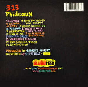 CD Hülle hinten von dem Album 313 von Phideaux