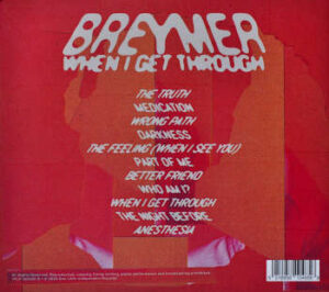 CD When I GET Through by Breymer, rBackcover mit Songliste