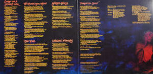 LP Script for a Jesters Tear by Marillion, Innencover