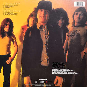 Powerage by AC/DC, Backcover
