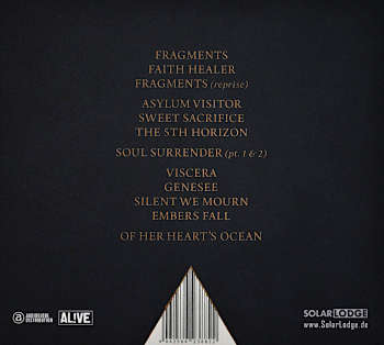 CD Album Sacrifice by Sweet Ermengarde, Backcover