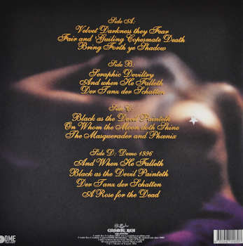 Vinyl Album Velvet Darkness They Fear by Theatre Of Tragedy. Backcover