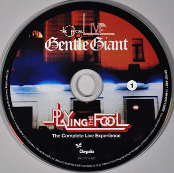Gentle Giant Live The Fool, CD Album. CD 1