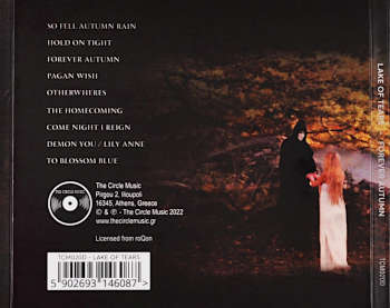 CD Album Forever Autumn by Lake Of Tears. Backcover