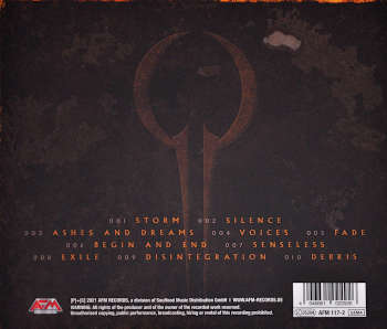 CD Album Storm by Theatre Of Tragedy. Backcover