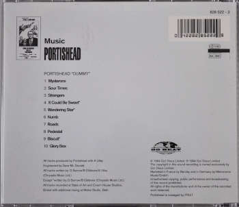Dummy by Portishead. Album, CD. Backcover