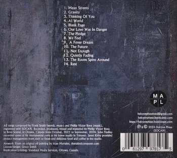 Album "Critical Misunderstandings On The Precipice" by Halcyon Phase. Backcover