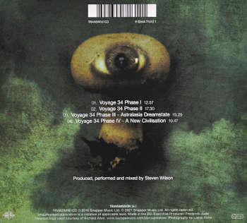 CD, Compilation, "Voyage 34" by Porcupine Tree. Backcover