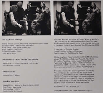 CD Album "The Sky Moves Sideways" by Porcupine Tree. Credits