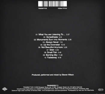 CD Album "Up The Downstairs" by Porcupine Tree. Backcover