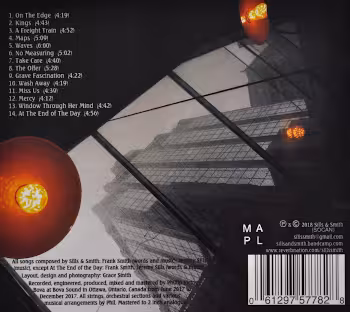 CD Album "Maps - Burned Or Lost" by Sills & Smith. Backcover