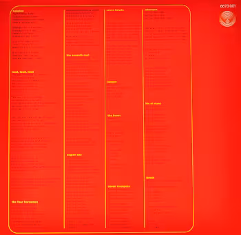 Vinyl Album "666" by Aphrodite's Child. Backcover