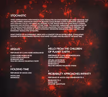CD Album "Stochastic by Carbon Based Lifeforms. Innercover left